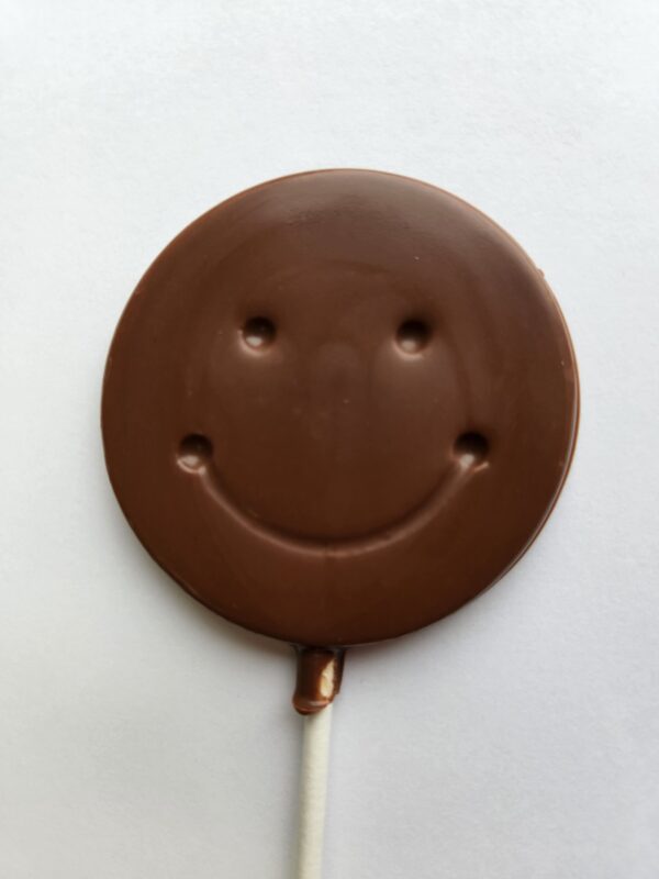 A solid chocolate smiley face