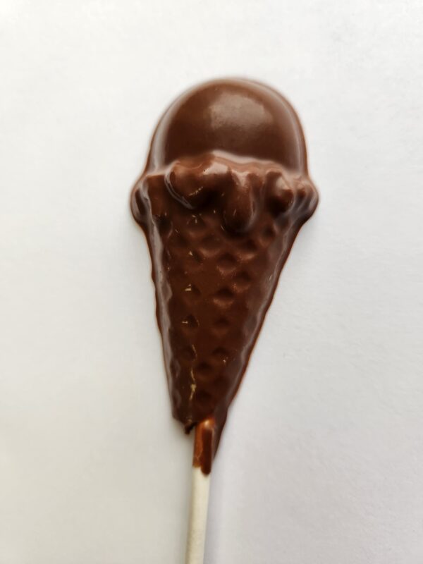 A solid chocolate Ice Cream Cone