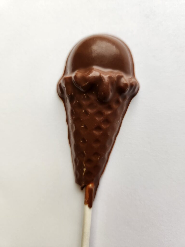 A solid chocolate Ice Cream Cone