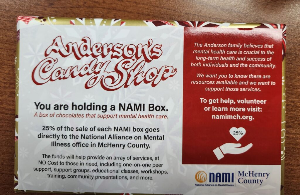 box of chocolate that fundraises for NAMI