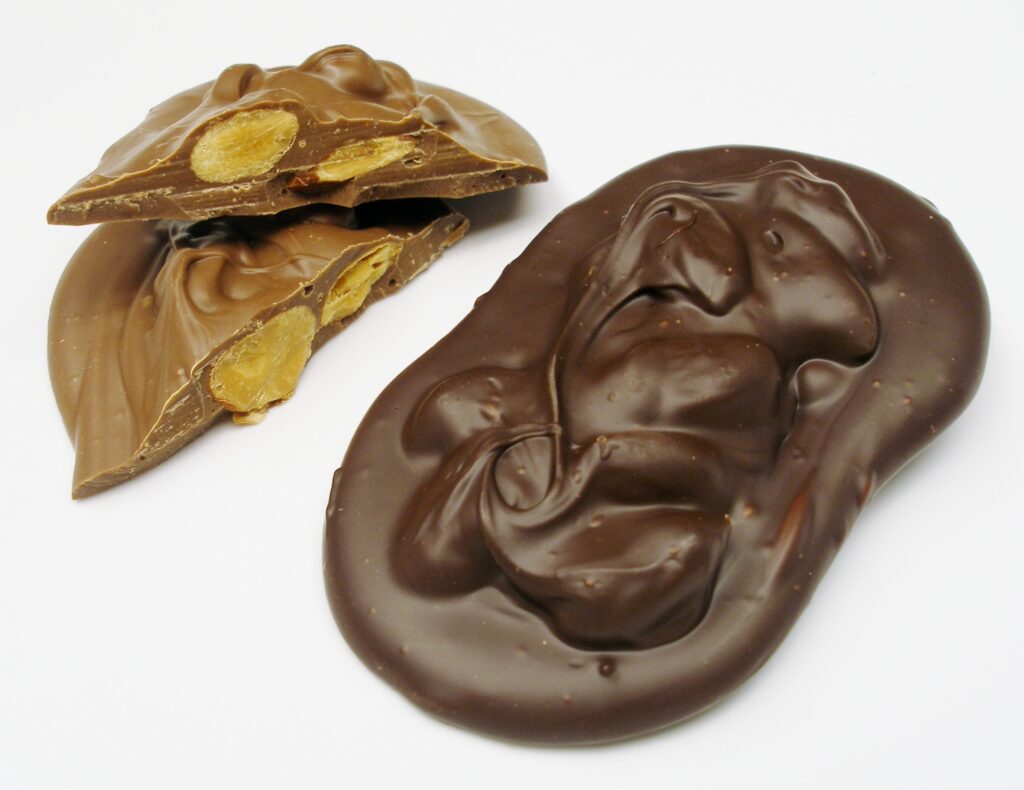 almond candy bar with chocolate