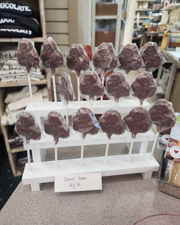 chocolate shamrock sucker