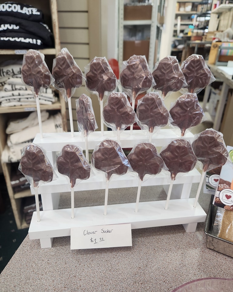 chocolate shamrock sucker