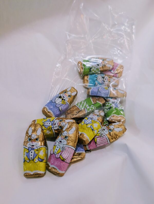 foiled chocolate bunnies dark