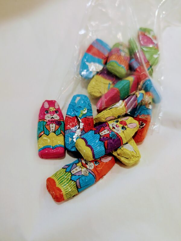 foiled chocolate bunnies milk